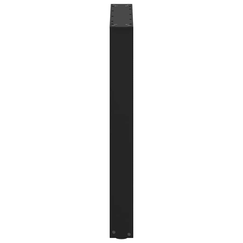 Noge za blagovaonski stol U-oblik 2 kom Crne 70 x (72-73) cm Čelik