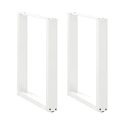 Noge za blagovaonski stol U-oblik 2 kom Bijele 70 x (72-73) cm Čelik