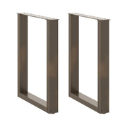 Noge za blagovaonski stol U-oblik 2 kom Prirodni čelik 70 x (72-73) cm Čelik