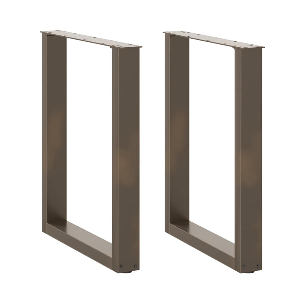 Noge za blagovaonski stol U-oblik 2 kom Prirodni čelik 70 x (72-73) cm Čelik