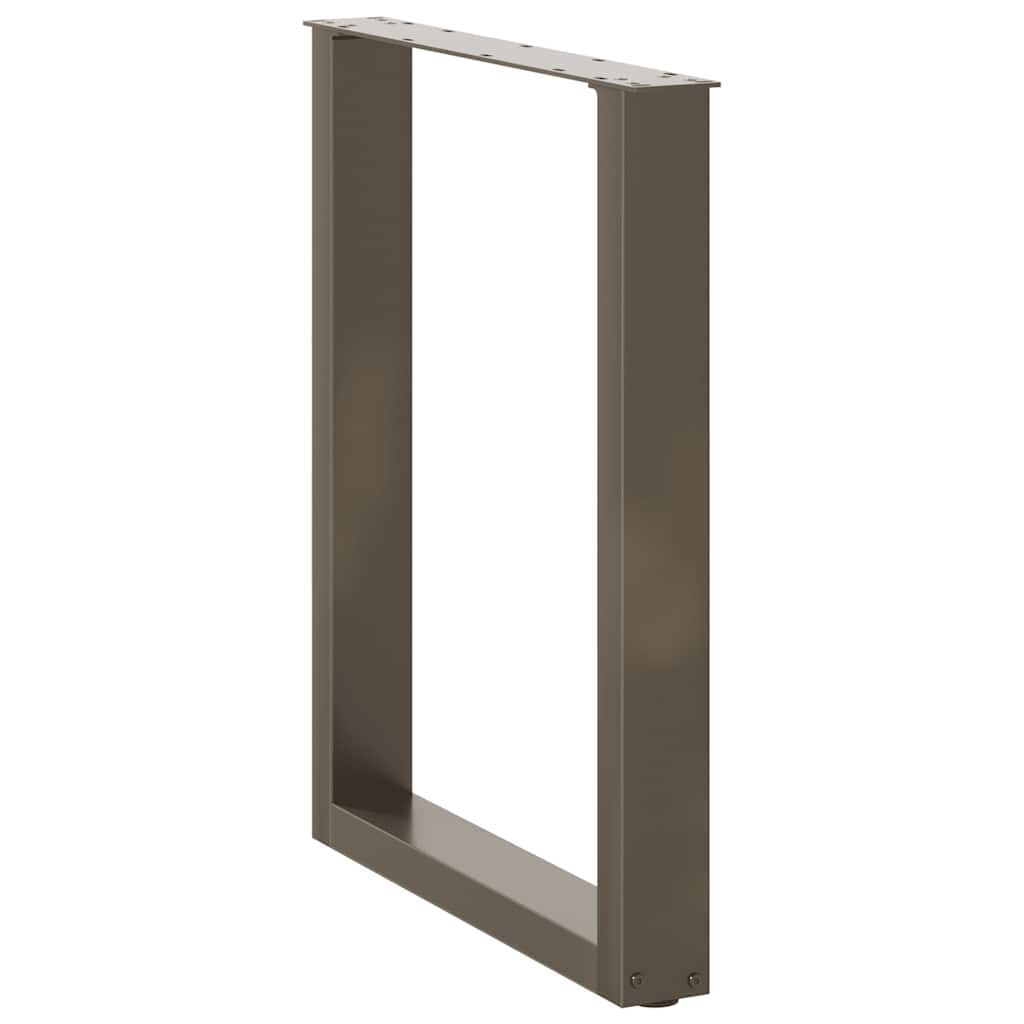 Noge za blagovaonski stol U-oblik 2 kom Prirodni čelik 70 x (72-73) cm Čelik
