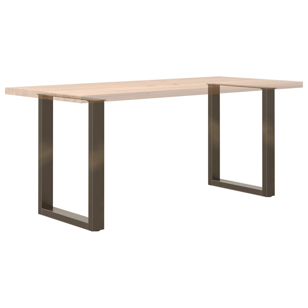 Noge za blagovaonski stol U-oblik 2 kom Prirodni čelik 70 x (72-73) cm Čelik