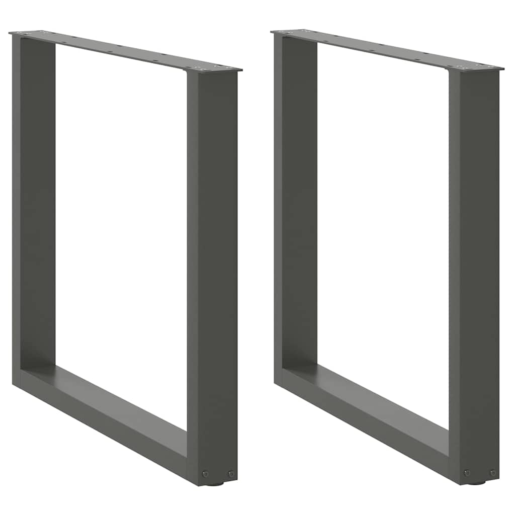 Noge za blagovaonski stol U-oblik 2 kom antracit 80 x (72-73) cm čelik