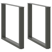 Noge za blagovaonski stol U-oblik 2 kom antracit 80 x (72-73) cm čelik