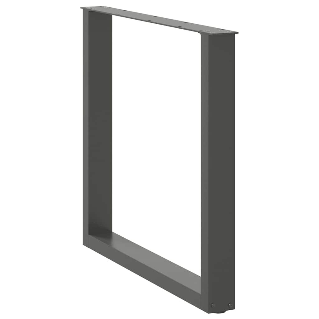 Noge za blagovaonski stol U-oblik 2 kom antracit 80 x (72-73) cm čelik