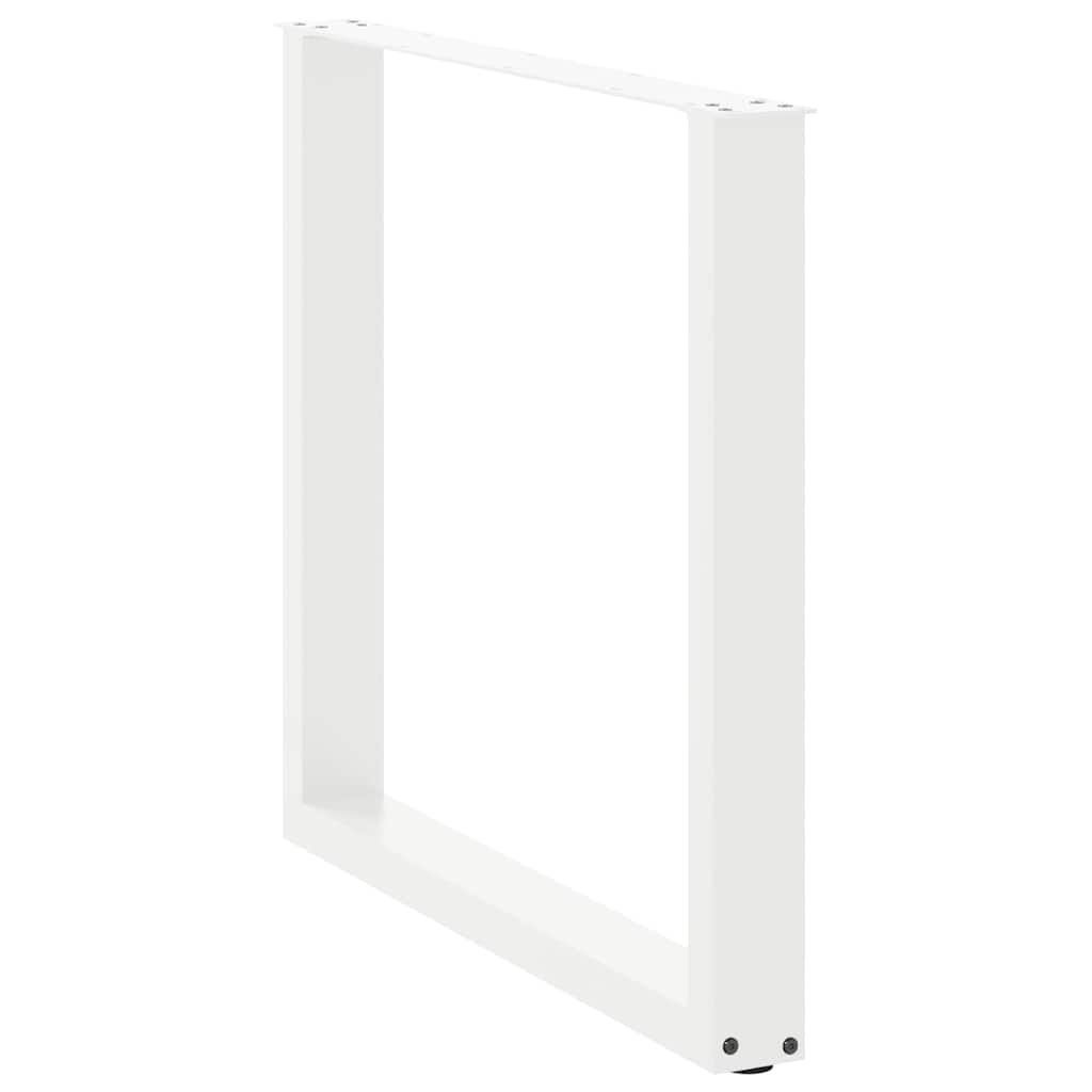 Noge za blagovaonski stol U-oblik 2 kom Bijele 90 x (72-73) cm Čelik