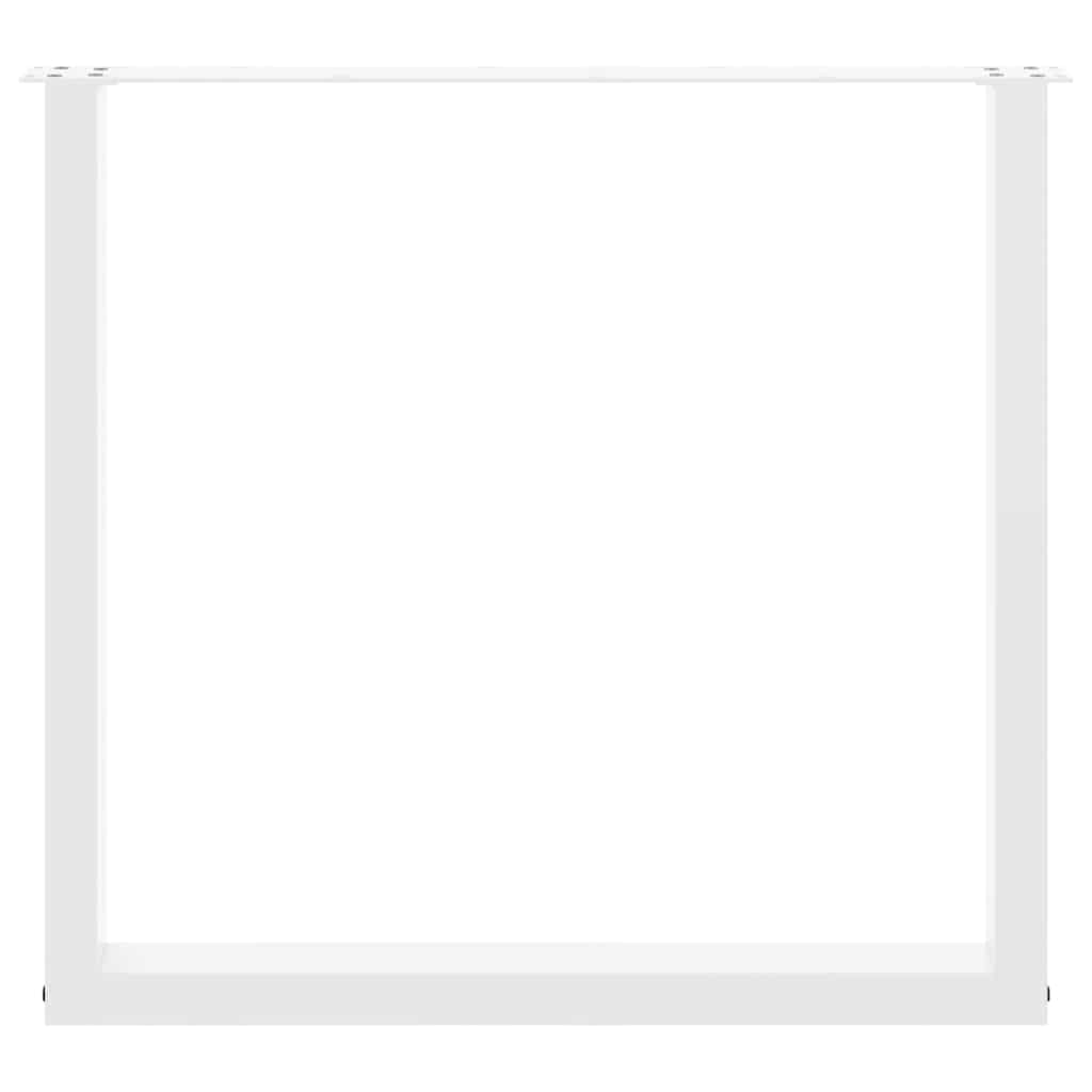 Noge za blagovaonski stol U-oblik 2 kom Bijele 90 x (72-73) cm Čelik