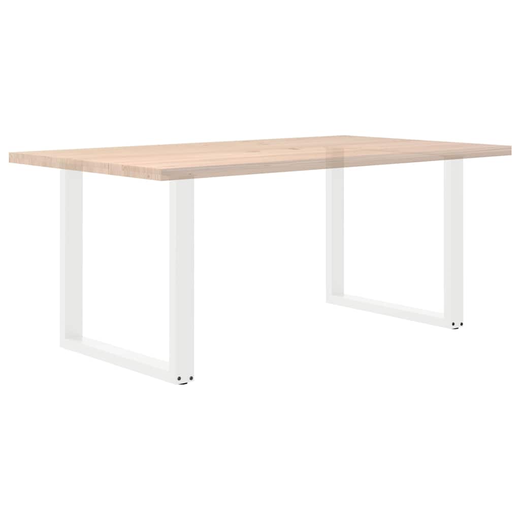 Noge za blagovaonski stol U-oblik 2 kom Bijele 90 x (72-73) cm Čelik