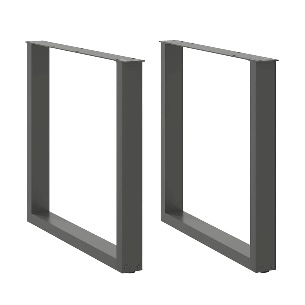 Noge za blagovaonski stol U-oblik 2 kom antracit 90 x (72-73) cm čelik