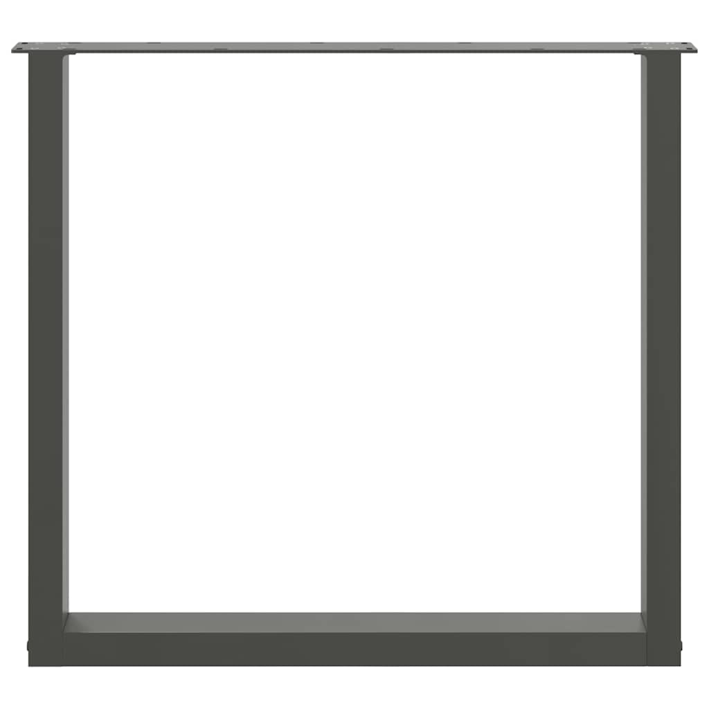 Noge za blagovaonski stol U-oblik 2 kom antracit 90 x (72-73) cm čelik