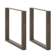 Noge za blagovaonski stol U-oblik 2 kom Prirodni čelik 90 x (72-73) cm Čelik