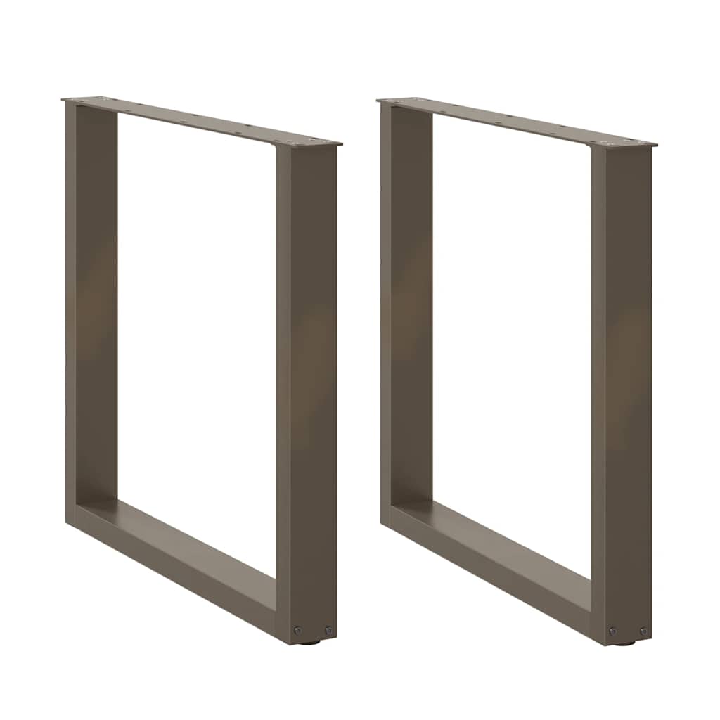Noge za blagovaonski stol U-oblik 2 kom Prirodni čelik 90 x (72-73) cm Čelik