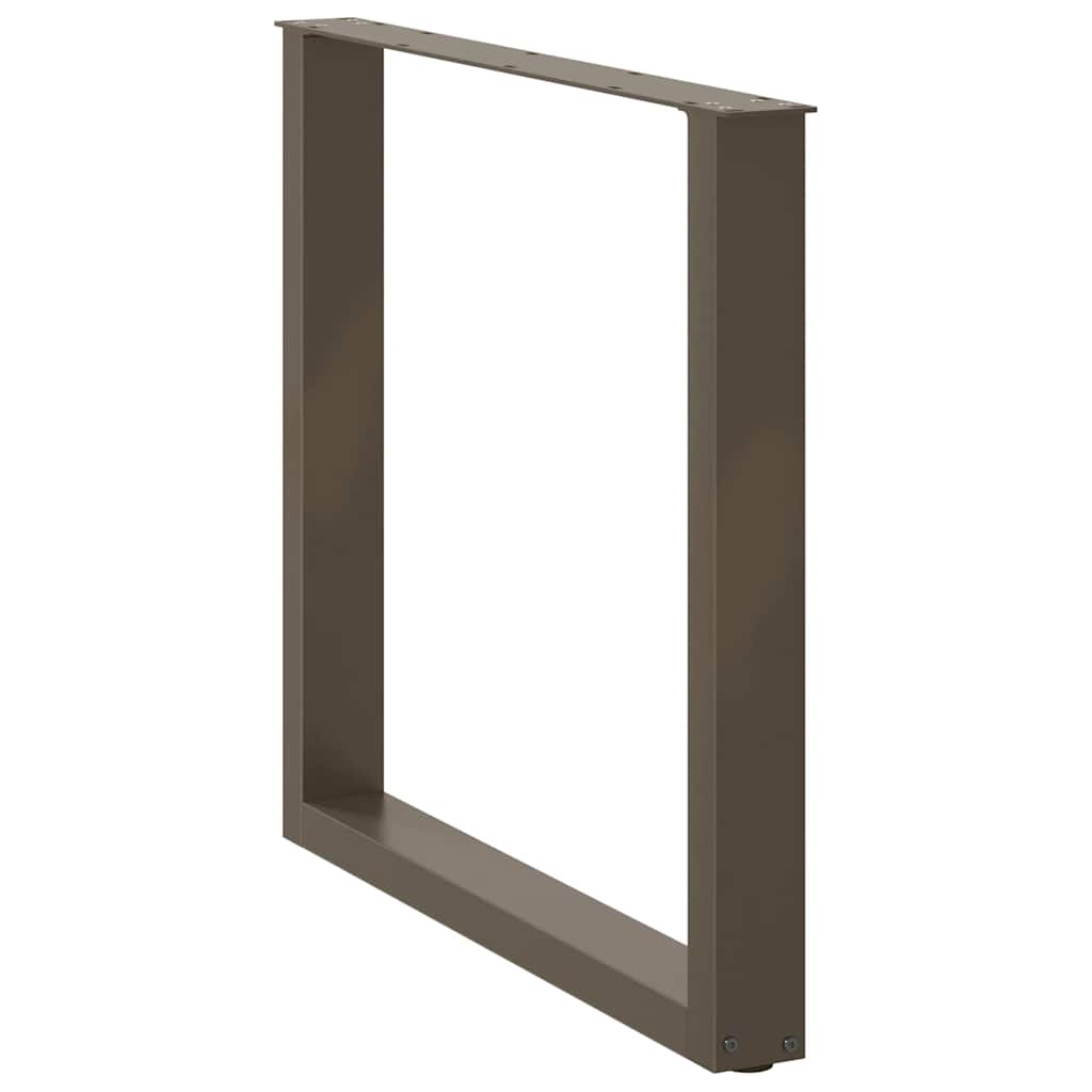 Noge za blagovaonski stol U-oblik 2 kom Prirodni čelik 90 x (72-73) cm Čelik