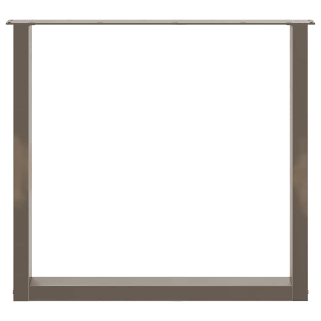 Noge za blagovaonski stol U-oblik 2 kom Prirodni čelik 90 x (72-73) cm Čelik
