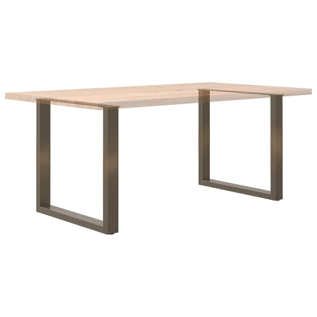 Noge za blagovaonski stol U-oblik 2 kom Prirodni čelik 90 x (72-73) cm Čelik