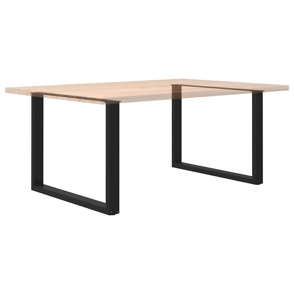 Noge za blagovaonski stol U-oblik 2 kom Crne 100 x (72-73) cm Čelik