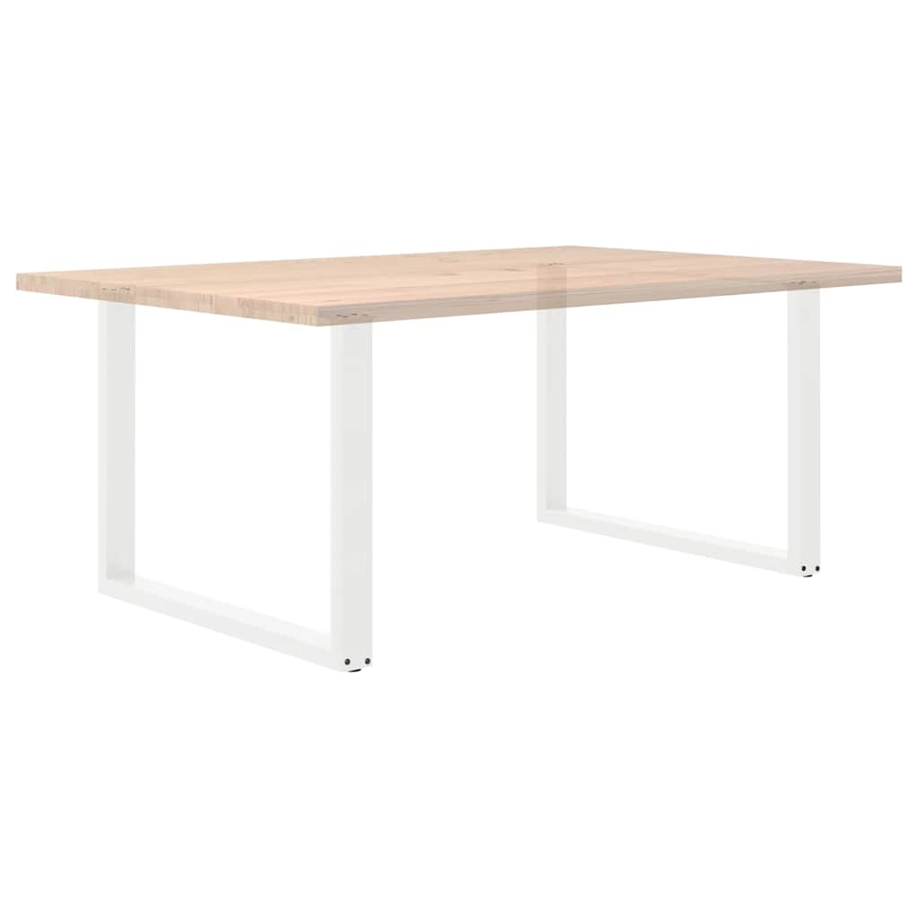 Noge za blagovaonski stol U-oblik 2 kom Bijele 100 x (72-73) cm Čelik