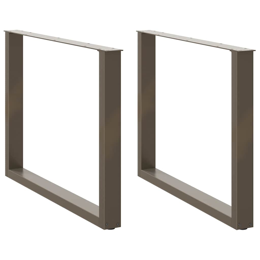 Noge za blagovaonski stol U-oblik 2 kom Prirodni čelik 100 x (72-73) cm Čelik