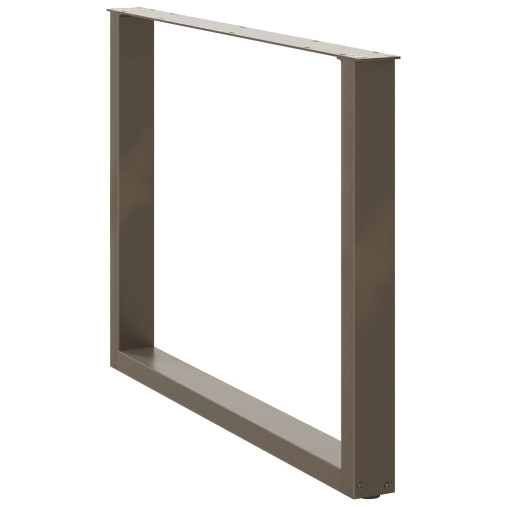 Noge za blagovaonski stol U-oblik 2 kom Prirodni čelik 100 x (72-73) cm Čelik