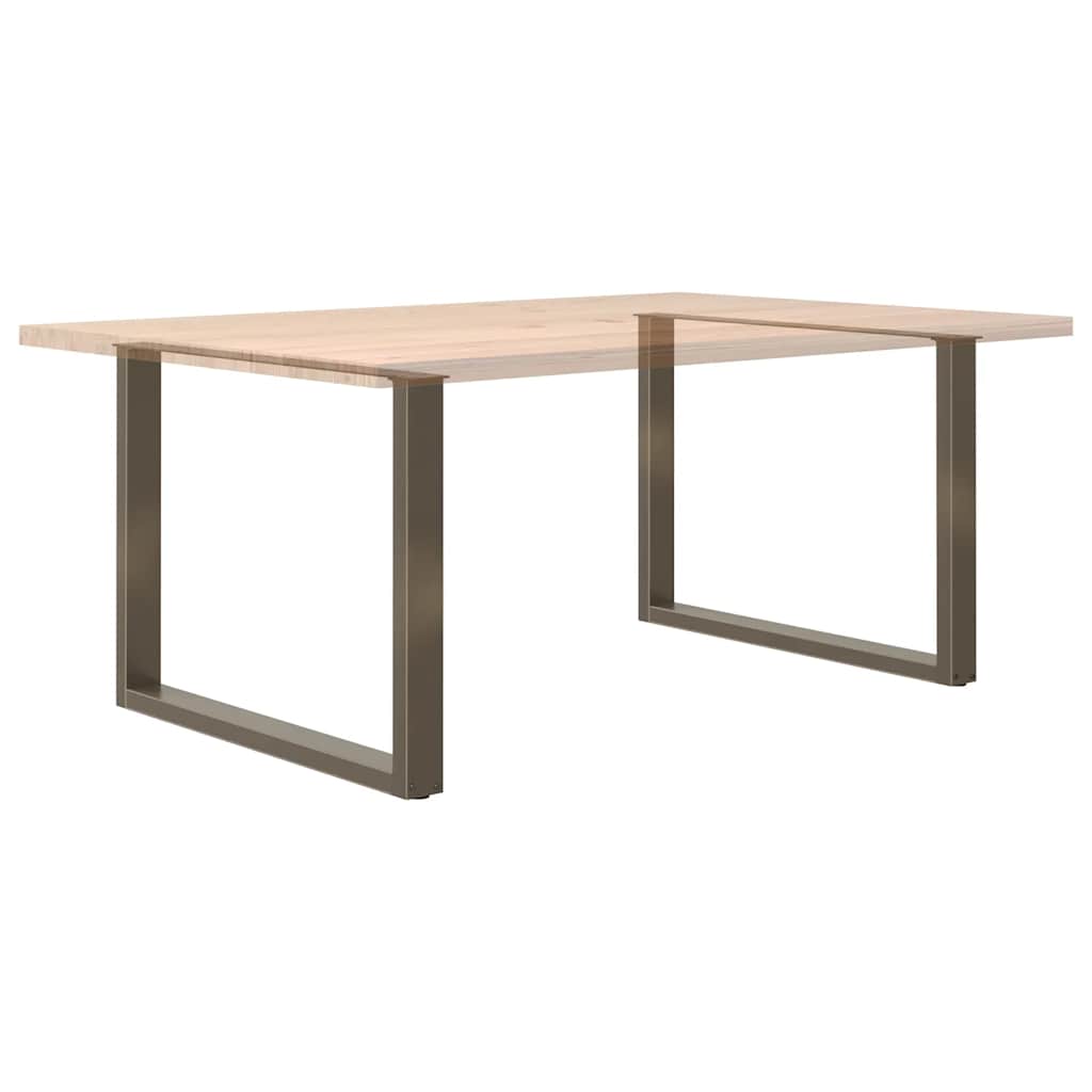 Noge za blagovaonski stol U-oblik 2 kom Prirodni čelik 100 x (72-73) cm Čelik
