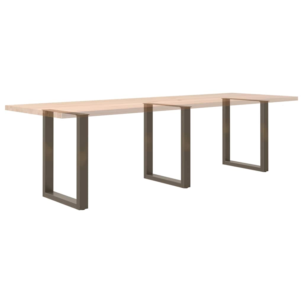 Noge za blagovaonski stol U-oblik 3 kom Prirodni čelik 70 x (72-73) cm Čelik