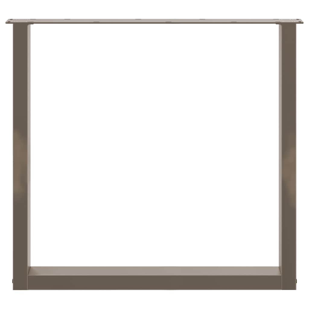 Noge za blagovaonski stol U-oblik 3 kom Prirodni čelik 80 x (72-73) cm Čelik