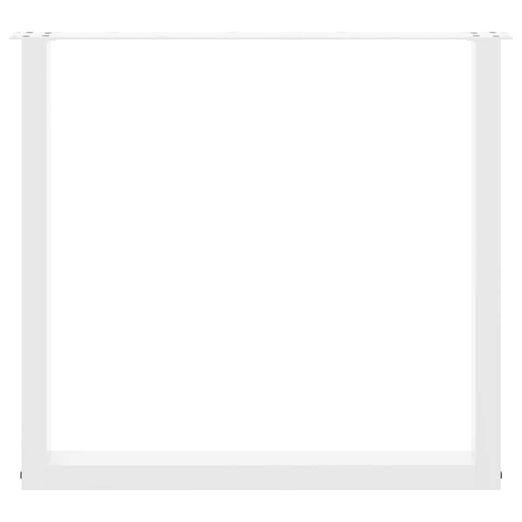 Noge za blagovaonski stol U-oblik 3 kom Bijele 90 x (72-73) cm Čelik