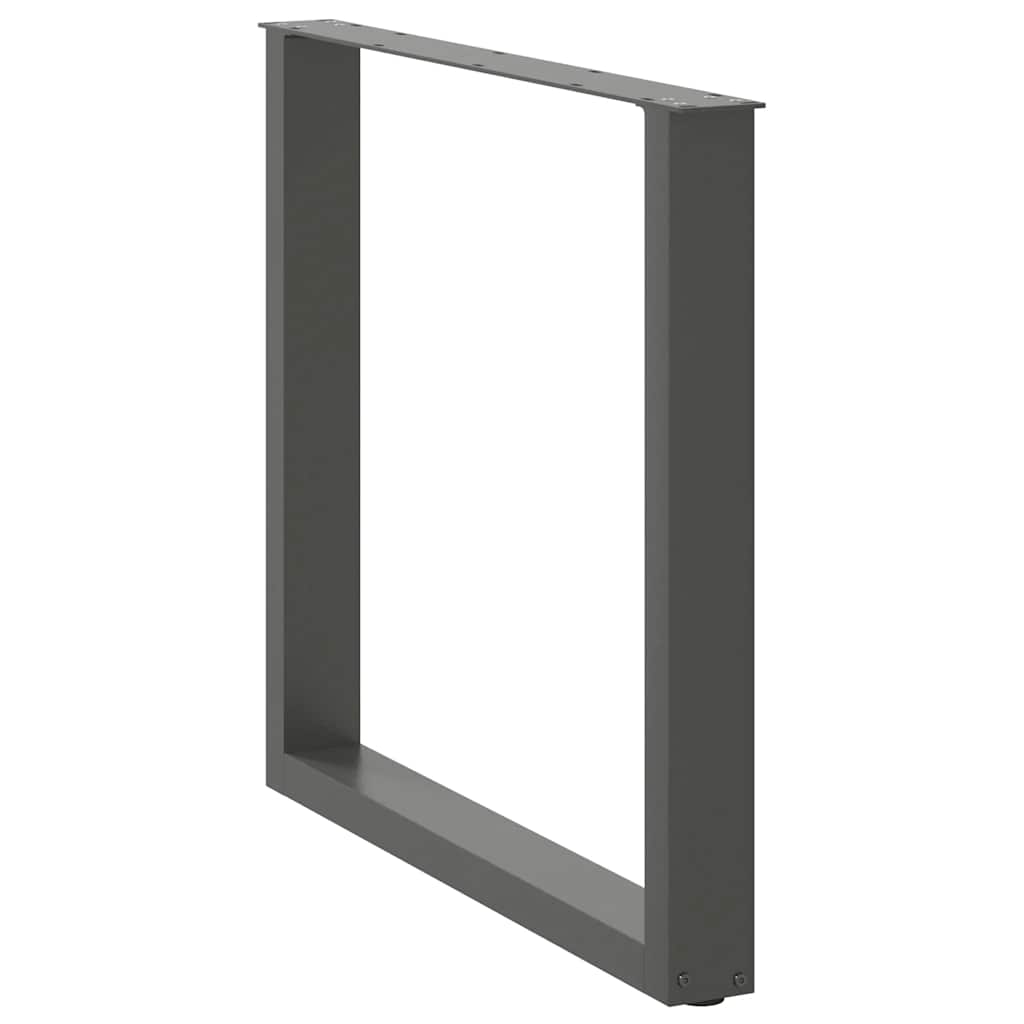 Noge za blagovaonski stol U-oblik 3 kom antracit 90 x (72-73) cm čelik