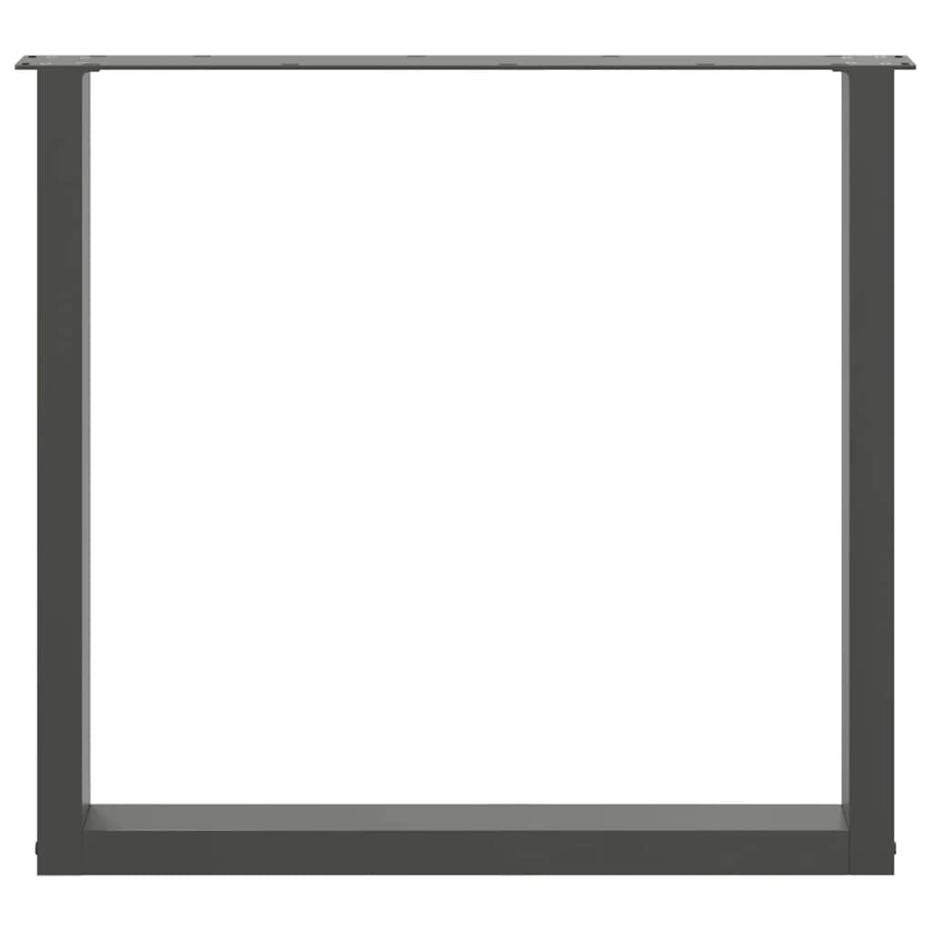 Noge za blagovaonski stol U-oblik 3 kom antracit 90 x (72-73) cm čelik