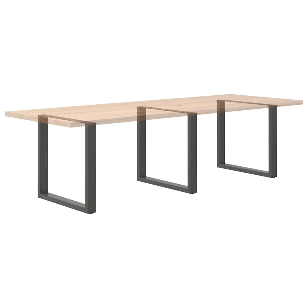Noge za blagovaonski stol U-oblik 3 kom antracit 90 x (72-73) cm čelik