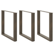 Noge za blagovaonski stol U-oblik 3 kom Prirodni čelik 90 x (72-73) cm Čelik