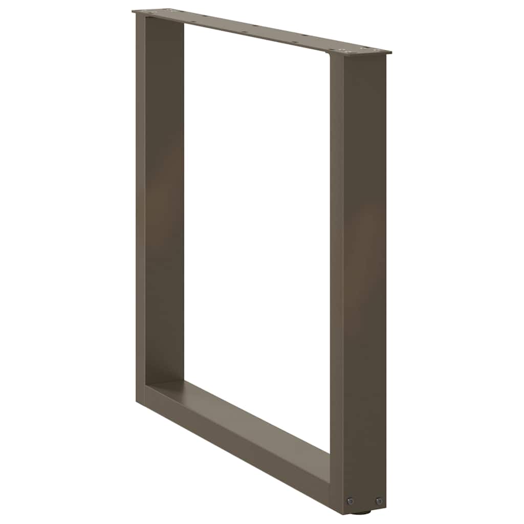 Noge za blagovaonski stol U-oblik 3 kom Prirodni čelik 90 x (72-73) cm Čelik