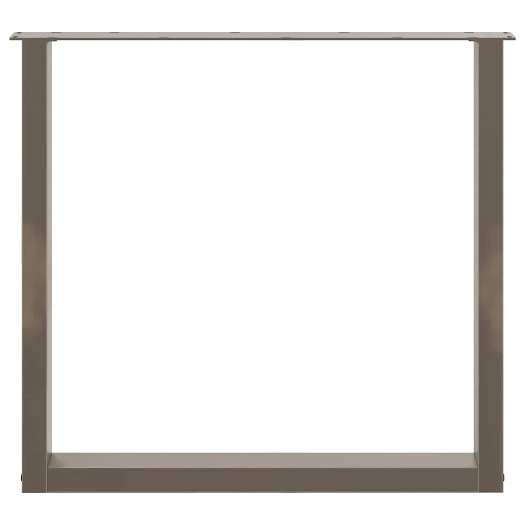 Noge za blagovaonski stol U-oblik 3 kom Prirodni čelik 90 x (72-73) cm Čelik