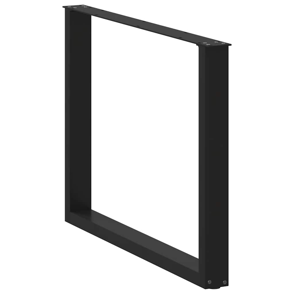 Noge za blagovaonski stol U-oblik 3 kom Crne 100 x (72-73) cm Čelik