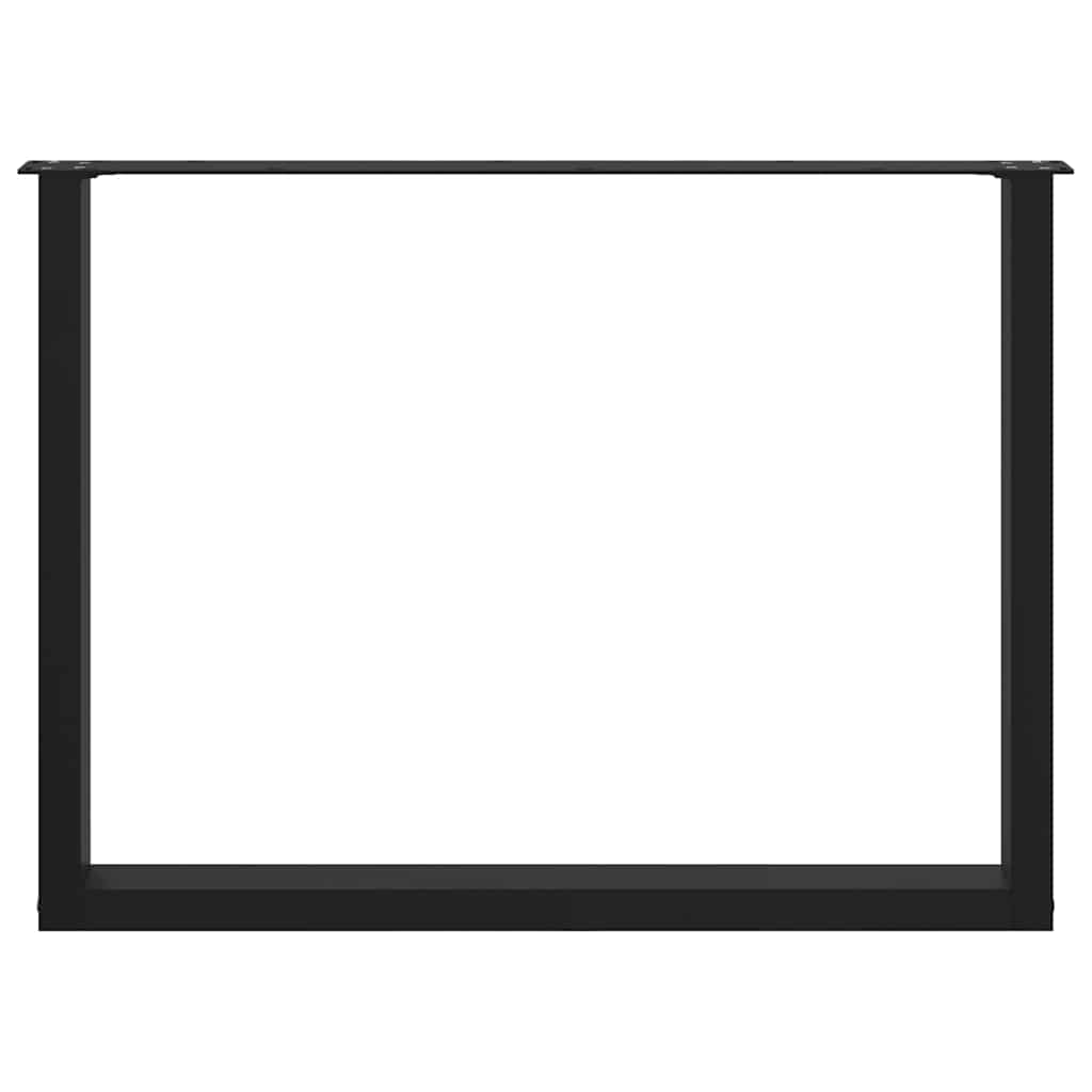 Noge za blagovaonski stol U-oblik 3 kom Crne 100 x (72-73) cm Čelik