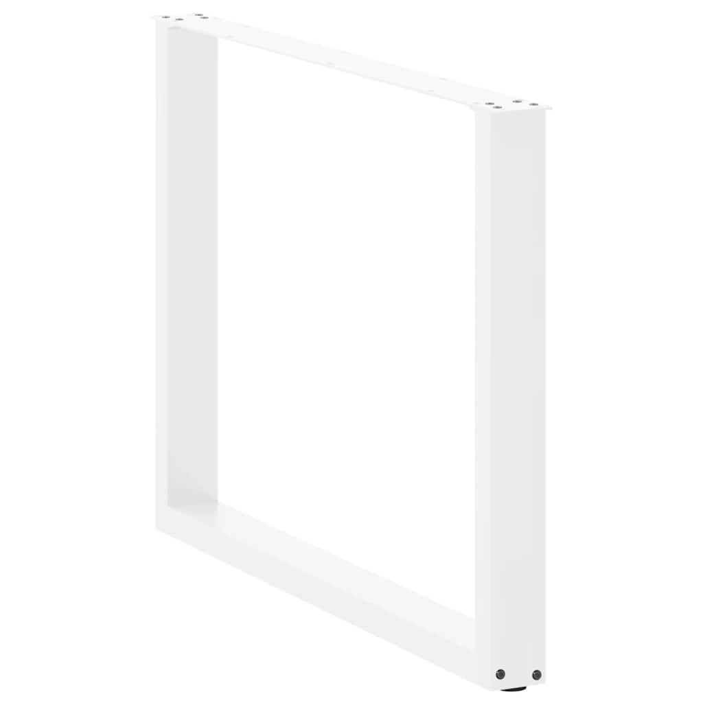 Noge za blagovaonski stol U-oblik 3 kom Bijele 100 x (72-73) cm Čelik