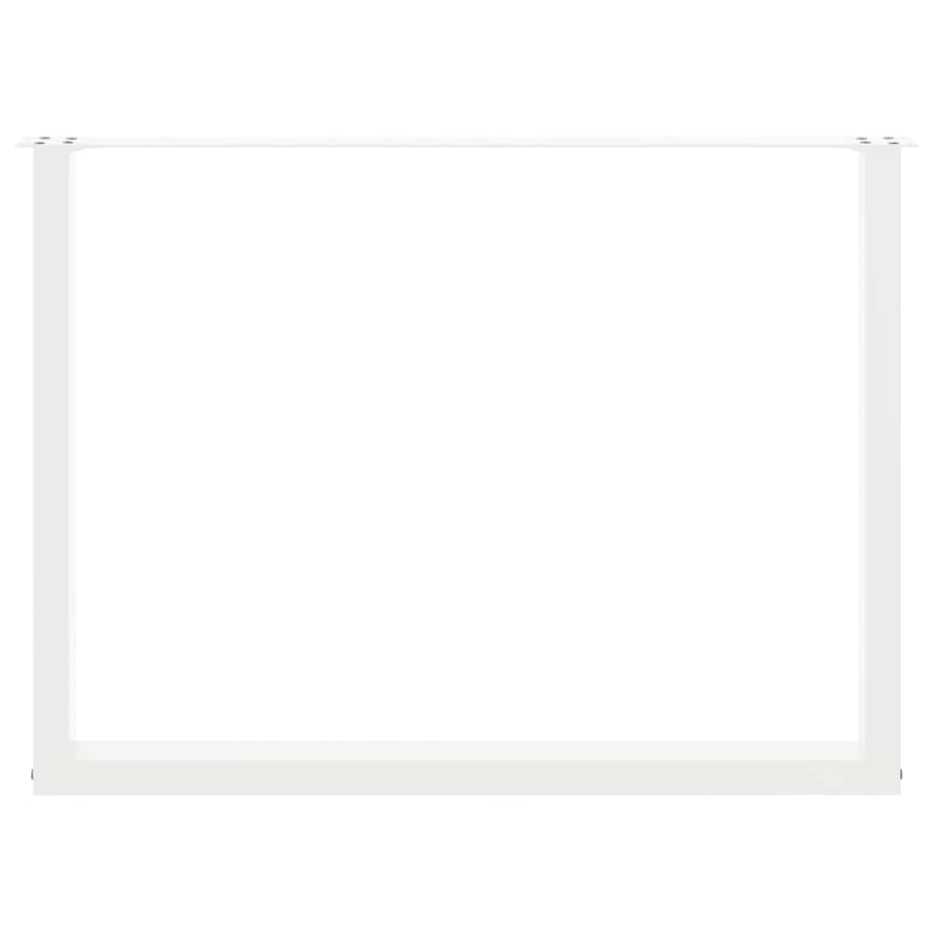 Noge za blagovaonski stol U-oblik 3 kom Bijele 100 x (72-73) cm Čelik