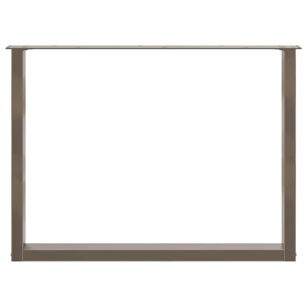 Noge za blagovaonski stol U-oblik 3 kom Prirodni čelik 100 x (72-73) cm Čelik