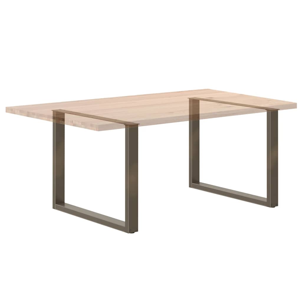 Noge za blagovaonski stol U-oblik 3 kom Prirodni čelik 100 x (72-73) cm Čelik