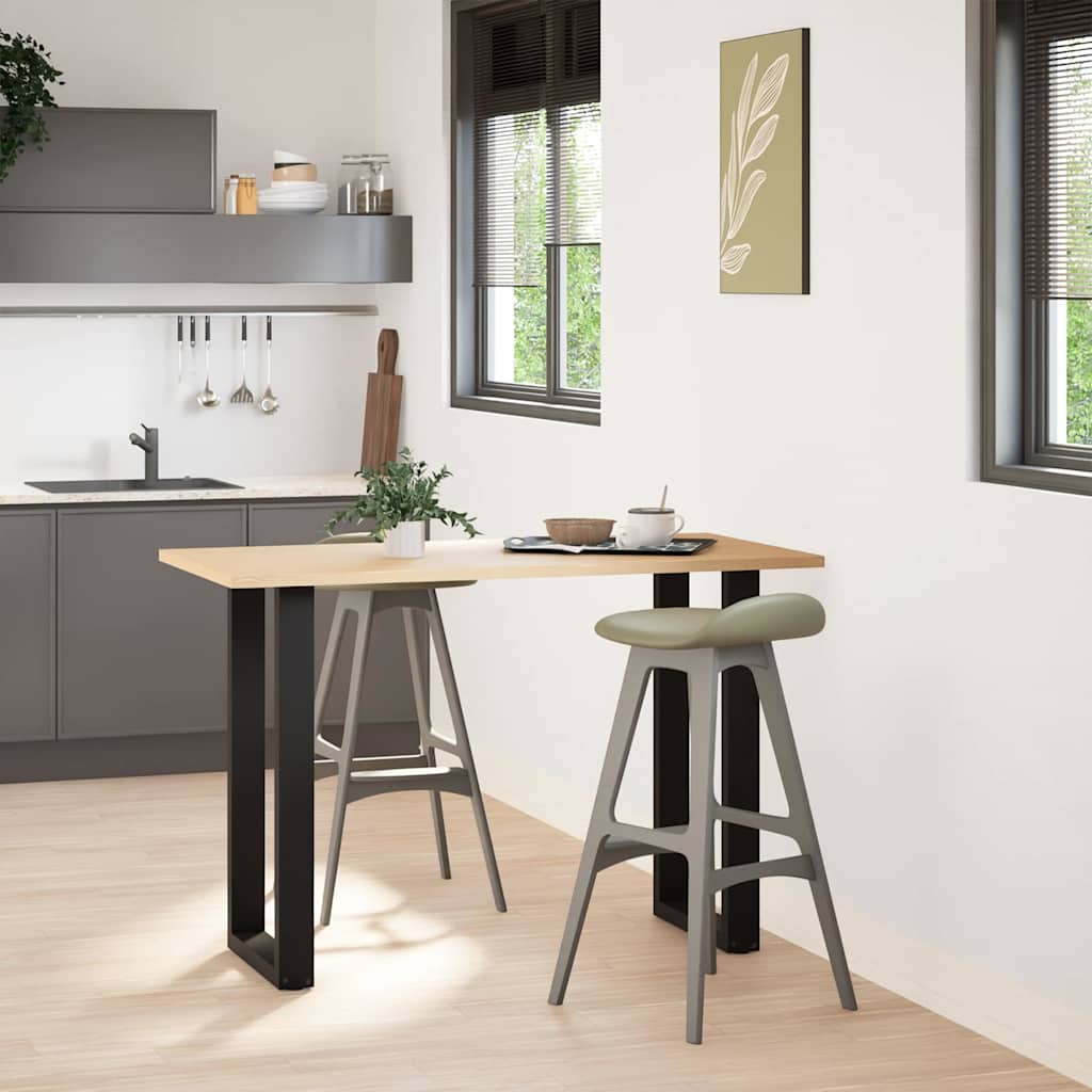 Noge za barski stol U-oblika 2 kom Crne 40 x (90-91) cm Čelik