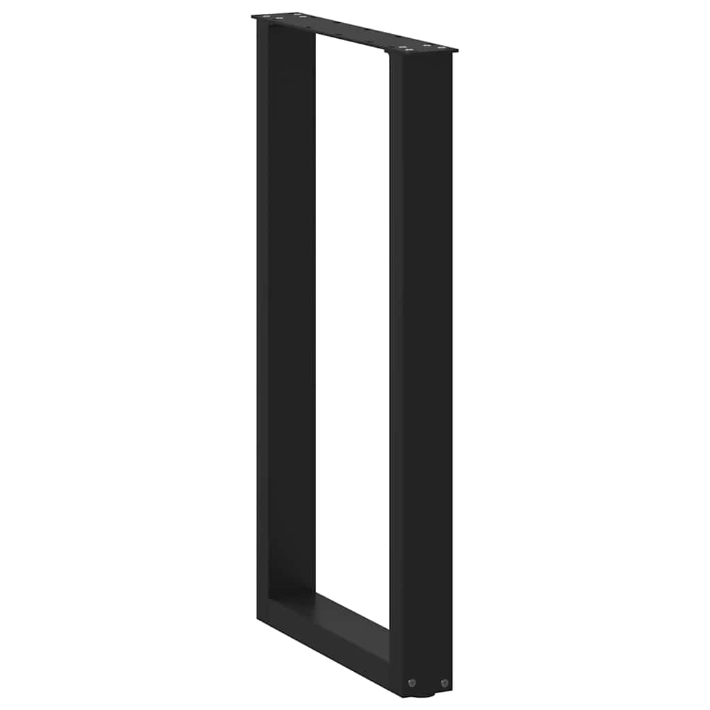 Noge za barski stol U-oblika 2 kom Crne 40 x (90-91) cm Čelik