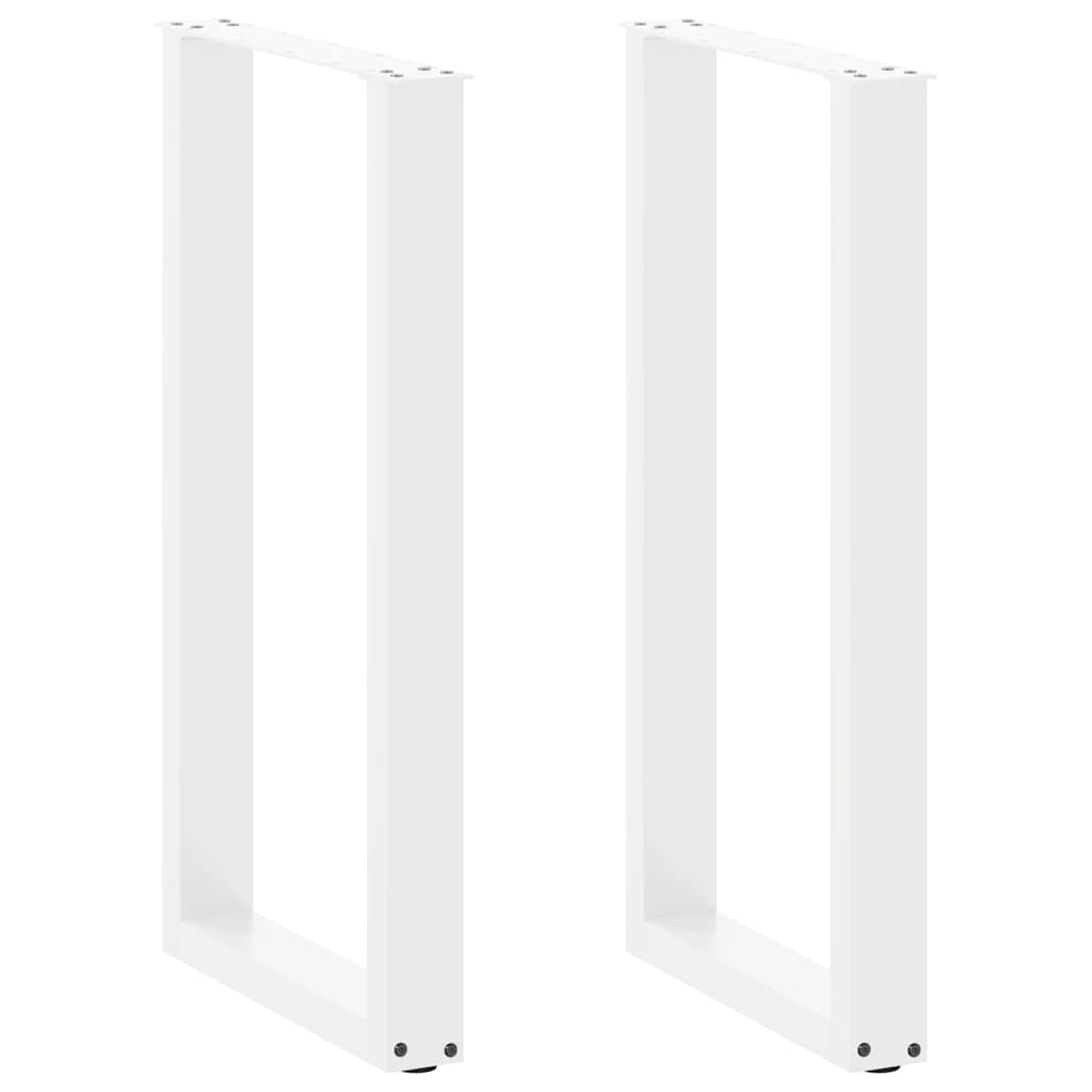 Noge za barski stol U-oblika 2 kom Bijele 50 x (90-91) cm Čelik