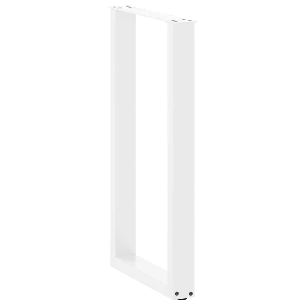 Noge za barski stol U-oblika 2 kom Bijele 50 x (90-91) cm Čelik
