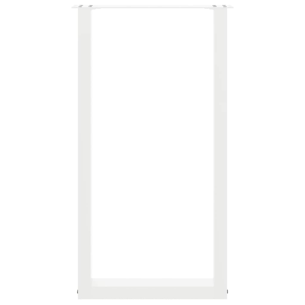 Noge za barski stol U-oblika 2 kom Bijele 50 x (90-91) cm Čelik