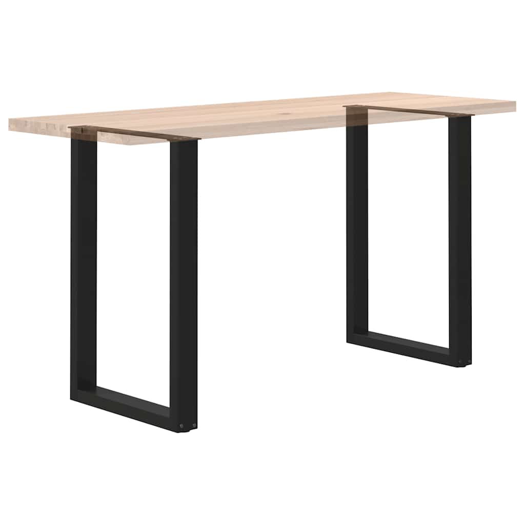 Noge za barski stol U-oblika 2 kom Crne 60 x (90-91) cm Čelik