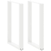 Noge za barski stol U-oblika 2 kom Bijele 60 x (90-91) cm Čelik