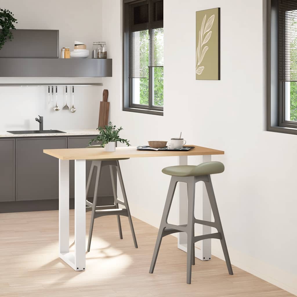 Noge za barski stol U-oblika 2 kom Bijele 60 x (90-91) cm Čelik