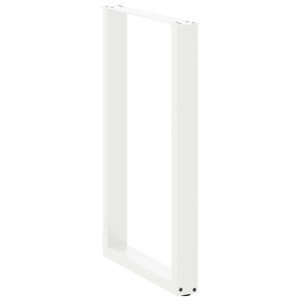 Noge za barski stol U-oblika 2 kom Bijele 60 x (90-91) cm Čelik