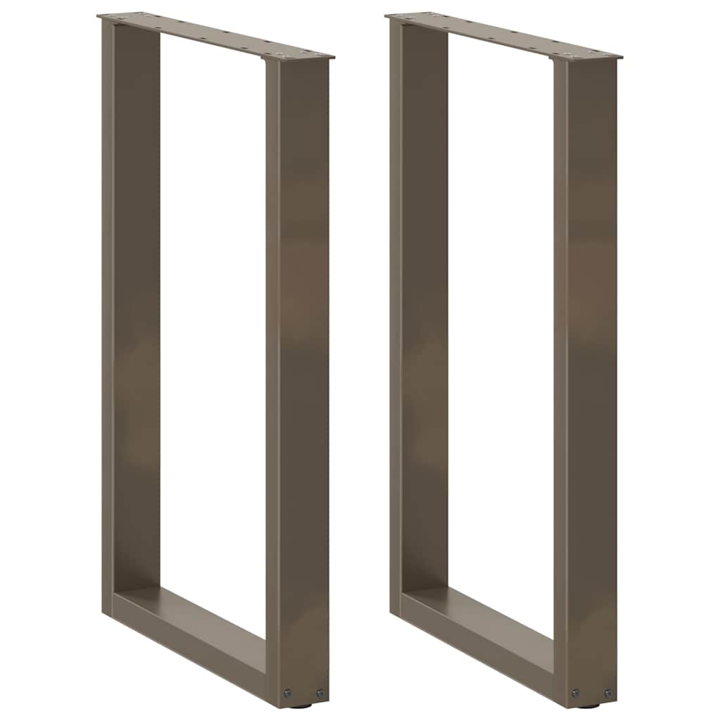Noge za barski stol U-oblik 2 kom Prirodni čelik 60 x (90-91) cm Čelik