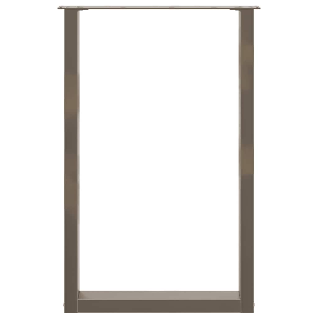 Noge za barski stol U-oblik 2 kom Prirodni čelik 60 x (90-91) cm Čelik